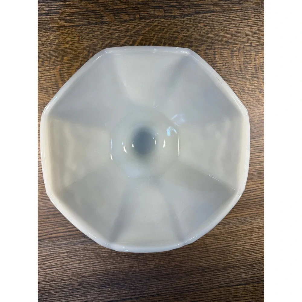 Vintage Indiana Glass‎ Harvest Grape Milk Glass Pedestal Bowl